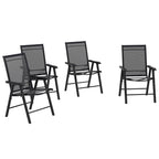Set di 4 sedie pieghevoli Outsunny per patio, dal design semplice ed elegante, comode per terrazza, giardino, cortile e viaggio