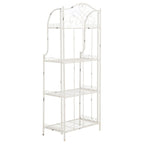 SAFAVIEH Bryn Scaffale da panettiere da esterno a 4 ripiani in ferro battuto vittoriano - 25 pollici L x 15 pollici P x 63 pollici H - 25 L x 15 P x 63 H
