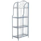 SAFAVIEH Bryn Scaffale da panettiere da esterno a 4 ripiani in ferro battuto vittoriano - 25 pollici L x 15 pollici P x 63 pollici H - 25 L x 15 P x 63 H