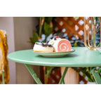 Set bistro pieghevole in metallo da 3 pezzi, set conversazione resistente alle intemperie per esterni/interni, per patio, cortile, giardino