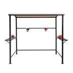 Gazebo da esterno con struttura in acciaio 1,5 x 2,4 m con tettoia per barbecue