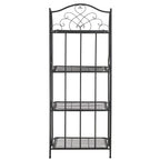 SAFAVIEH Bryn Scaffale da panettiere da esterno a 4 ripiani in ferro battuto vittoriano - 25 pollici L x 15 pollici P x 63 pollici H - 25 L x 15 P x 63 H